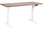 SCHREIBTISCH braunwei&szlig; 160/72 cm manuell h&ouml;henverstellbar Destin III
