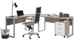 B&uuml;ro Office Edition Set 0 Wei&szlig;/Eiche, 2-teilig