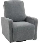 RELAXSESSEL, Fernsehsessel mit Liegefunktion, Wippfunktion, Fleece-Optik Grau