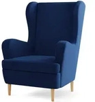 SESSEL VOGERA Ohrensessel Polstersessel, Blau