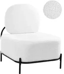 SESSEL Boucl&eacute; Wei&szlig; Lunde