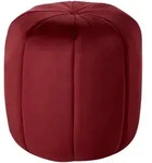 POUF Samtstoff Dunkelrot Selby