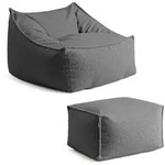 SITZSACK Boucl&eacute; Snug mit Hocker