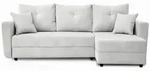 ECKSCHLAFSOFA Verona mit Bettkasten und universeller Ottomane 240 cm, Hellbeige