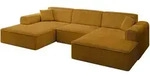 WOHNLANDSCHAFT IREA-U1-v3 - 301x165x77 cm Senfgelb