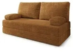 BETTSOFA SILAR aus Schaumstoff Kordstoff Orange Schlaffunktion