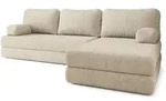 ECKSOFA LEA modulares Boneless Sofa mit Schlaffunktion Creme Boucle-Stoff