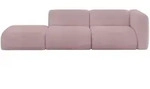 SOFA Ottomane Rechts MIRA-S3 296x89x70 Rosa Cord