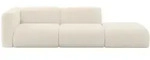 SOFA Ottomane Links MIRA-S3 296x89x70 Beige Boucl&eacute;