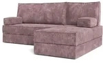 ECKSOFA NOTIA modulares Boneless Sofa mit Schlaffunktion Lila Kordstoff