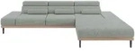 ELEKTRISCHES ECKSOFA Rechts MONA 316x205x85 Gr&uuml;n Velours