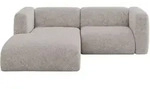 ECKSOFA Ottomane Links MIRA-L1 227x179x89 Hellgrau Velours