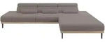 ELEKTRISCHES ECKSOFA Rechts MONA 316x205x85 Braun Boucl&eacute;