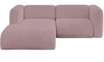 ECKSOFA Ottomane Links MIRA-L1 227x179x89 Rosa Cord
