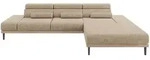 ELEKTRISCHES ECKSOFA Rechts MONA 316x205x85 Braun Velours