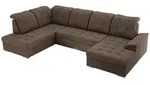 WOHNLANDSCHAFT MADRITO U - Braun Velorus - Links