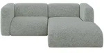 ECKSOFA Ottomane Rechts MIRA-L1 227x179x89 Gr&uuml;n Velours