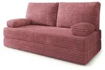 BETTSOFA SILAR aus Schaumstoff Kordstoff Rosa Schlaffunktion