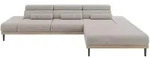 ELEKTRISCHES ECKSOFA Rechts MONA 316x205x85 Hellgrau Velours