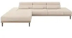 ELEKTRISCHES ECKSOFA Links MONA 316x205x85 Beige Velours