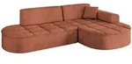 ECKSOFA Ottomane Rechts TARO-L1 - 243x171x79,5 cm Apricot