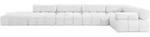 ECKSOFA modulares Sofa Felto-L3 - 475x190x70 cm Wei&szlig; Boucl&eacute;