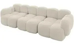 3-SITZER modulares Sofa Miko-S2 300x118x75 cm Beige Boucl&eacute;