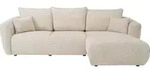 ECKSOFA Fabio mit Bettkasten, Strukturiert Ecru 255/165/91 cm