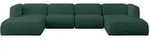 WOHNLANDSCHAFT MIRA-U2 408x179x70 Gr&uuml;n Velours