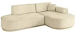 ECKSOFA Ottomane Rechts MARI-L1-v1 - 243x171x83 cm Beige Velours