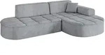 ECKSOFA Ottomane Rechts TARO-L1 - 243x171x79,5 cm Hellgrau