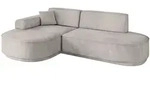 ECKSOFA Ottomane Links MARI-L1-v3 - 243x171x83 cm Hellbraun Velours