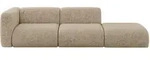 SOFA Ottomane Links MIRA-S3 296x89x70 Braun Velours