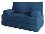 BETTSOFA LADIA aus Schaumstoff Kordstoff Blau Schlaffunktion