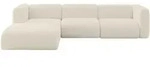 ECKSOFA Ottomane Links MIRA-L2 318x179x89 Beige Boucl&eacute;