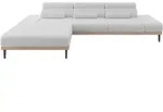 ELEKTRISCHES ECKSOFA Links MONA 316x205x85 Hellgrau Boucl&eacute;