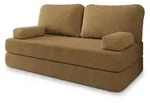 BETTSOFA NIKSI aus Schaumstoff Bucle-Stoff Orange Schlaffunktion