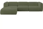 ECKSOFA Ottomane Links MIRA-L2 318x179x89 Gr&uuml;n Boucl&eacute;