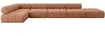ECKSOFA modulares Sofa Favio-L3 - 475x190x70 cm Apricot Velours