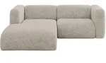 ECKSOFA Ottomane Links MIRA-L1 227x179x89 Beige Velours