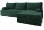 ECKSOFA ANKO modulares Boneless Sofa mit Schlaffunktion Gr&uuml;n Kordstoff