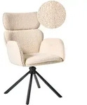 ESSZIMMERSTUHL drehbar Boucl&eacute; Hellbeige Alene