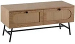 LOWBOARD Eiche-Dekor Rattan Modern Stil 100x45x40 cm mit Schubladen