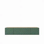 LOWBOARD ROVA 200/41/40 cm, H&auml;ngender TV-Schrank Eiche Artisan / Gr&uuml;n