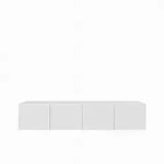 LOWBOARD LIVO 200/41/40 cm, H&auml;ngender TV-Schrank Wei&szlig;