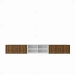 LOWBOARD ROVA 300/41/40 cm, H&auml;ngender TV-Schrank Wei&szlig; / Eichefarben