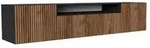 LOWBOARD VAREN 200/41/40 cm, H&auml;ngender TV-Schrank Schwarz / Eichefarben