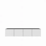 LOWBOARD LIVO 200/41/40 cm, H&auml;ngender TV-Schrank Anthrazit / Wei&szlig;