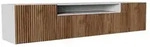 LOWBOARD VAREN 200/41/40 cm, H&auml;ngender TV-Schrank Wei&szlig; / Eichefarben