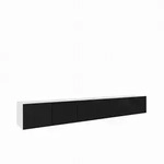 LOWBOARD CAVA 300/41/40 cm, H&auml;ngender TV-Schrank Wei&szlig; / Schwarz